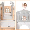 8-in-1 Toddler Indoor Playground with Slide: Baby Slide Playset for Toddlers Ages 1-3 Outdoor Play, Kids Slide Includes Basketball Hoop, Telescope - 4 of 4