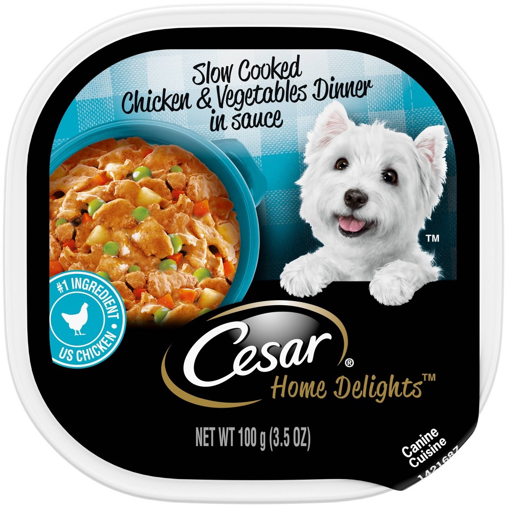 Photos - Dog Food Cesar Home Delights Adult Wet  Slow Cooked Chicken & Vegetable Din 