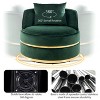 CAVINAS 360 Degree Swivel Accent Chair with Pillow, Velvet Upholstered Lounge Chair with Stainless Steel Base - 3 of 4