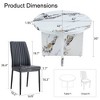 ChicFurnit Dining Set Modern 7 Piece Round Dining Table Set with Upholstered Chairs for Dining Room Kitchen, White and Black, 46.85"*46.85"*10.04" - 3 of 4
