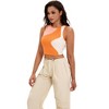 INSPIRE CHIC Women's Color Block Summer Crew Neck Ribbed Sleeveless Crop Going Out Tank Tops - 3 of 4