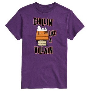 Men's - Peanuts - Halloween Chillin' Art Short Sleeve Graphic T-Shirt - 1 of 4