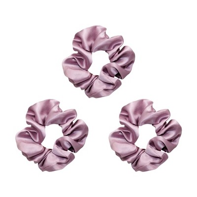 LA Glam Co. Hollywood Halo 100% Silk Scrunchies - 3-Pack