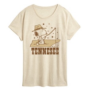 Women's - Peanuts - Tennessee Snoopy Short Sleeve Graphic T-Shirt - 1 of 4