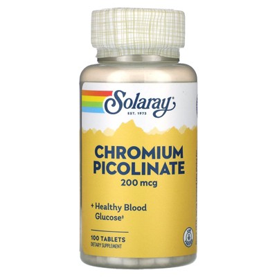 Solaray Chromium Picolinate 200mcg | 100ct