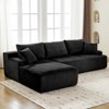 106" Modular Sectional Sofa, Cloud Sectional Couch with L-Shape Chaise/Deep Seat/Armrest/Plush Corduroy Fabric, No Assembly Required, Space-Saving - 3 of 4