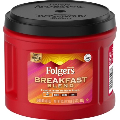 Folgers Breakfast Blend Light Roast Coffee 22.6oz