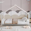KTMBDW House Shape Twin Size Montessori Bed Metal Floor Bed with LED Light Strips Twin Bed frame for Kids No Box Spring Needed - 2 of 4