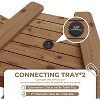 Outdoor Adirondack Barstools with Connecting Tray, Tall Adirondack Chairs Bar Chairs, Bar Height Adirondack Chairs Set of 2 - 4 of 4