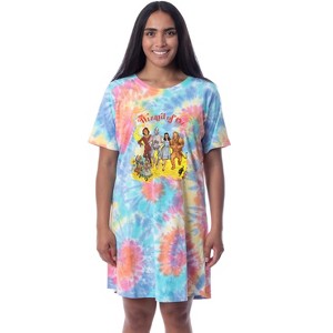 The Wizard of Oz Women's Movie Film Pajama Dorm Sleep Shirt Nightgown Multicolored - 1 of 4