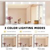 10 Drawers Vanity Desk Glass LED Lights Tabletop Makeup Table w/ Power Hub White - 3 of 4