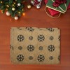 Unique Bargains Christmas Place Mats Snowflake Linen Yellow Black 13"x17.7" 2 Pcs - 2 of 4