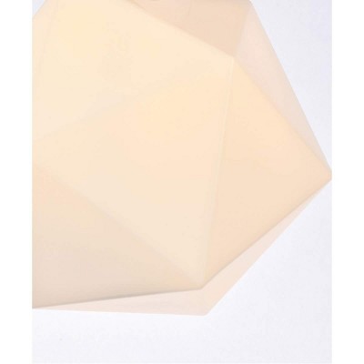 Lawrence Chrome and White Glass 1-Light Flush Mount