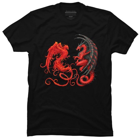 Phoenix Vs Dragon Mens Graphic T Shirt Design By Humans Target