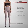 LECHERY Women's Lustrous Silky Shiny 20 Denier Sheer High-Waisted No Waistband Nylons Pantyhose Tights Stockings (1 Pair) - 3 of 4