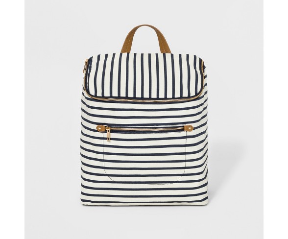 Striped Canvas Backpack - A New Day&#153; Navy