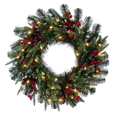 Vickerman Artificial Berry Mixed Pine Wreath