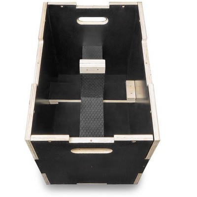 ProsourceFit Black 30x20x24 Non-Slip Wooden Plyometric Jump Box