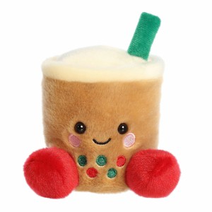 Aurora Mini Chewy Festive Boba Palm Pals Festive Stuffed Animal Brown 4.5" - 1 of 4