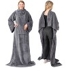 PAVILIA Fleece Wearable Blanket with Sleeves, Warm Cozy Soft Functional Lightweight Sleeved Throw Adults Men Women - 2 of 4