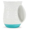 Elanze Designs Cup of Cozy Nordic Knit 14 ounce Ceramic Stoneware Handwarmer Coffee Mug, Teal - 2 of 4