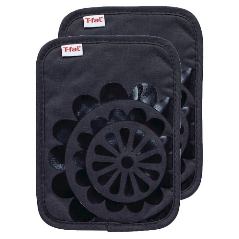 2pk Teal Waffle Silicone Pot Holder (7.5x8.25) - T-Fal