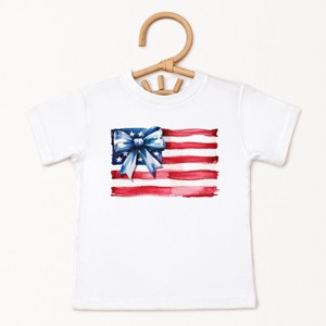 The Juniper Shop USA Flag Coquette Toddler Short Sleeve Tee - 1 of 4