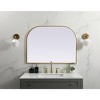 Elegant Lighting Metal Frame Arch Mirror 40x30 Inch in Brass - 2 of 4