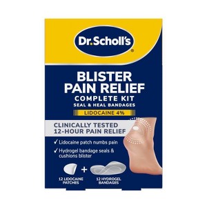 Dr. Scholl's Blister Lidocaine 4% Foot Pain Relief Kit - 24ct - 1 of 4