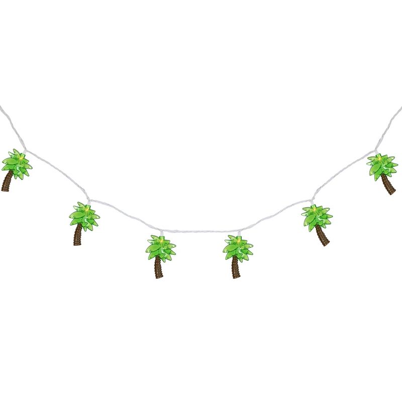 Northlight 10-Count Green Tropical Palm Tree Outdoor Patio String Light Set, 7.25ft White Wire, 4 of 7