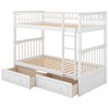 NicBex Twin Over Twin Bunk Bed with Guardrail and 2 Drawers,Loft Bed with Ladder and Converts to 2 Beds,Noise Reduced Bunk Beds for Bedroom - 2 of 4