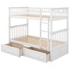 NicBex Twin Over Twin Bunk Bed with Guardrail and 2 Drawers,Loft Bed with Ladder and Converts to 2 Beds,Noise Reduced Bunk Beds for Bedroom - image 2 of 4