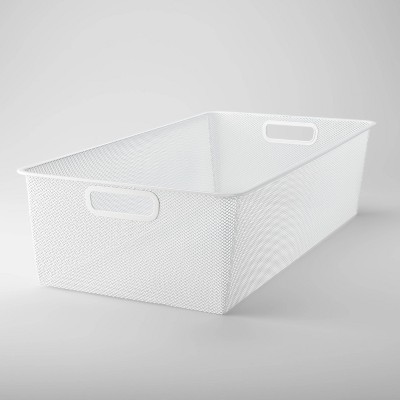 Large 6.25X 12.75X 25.75 Metal Underbed Bin White - Made By Design™