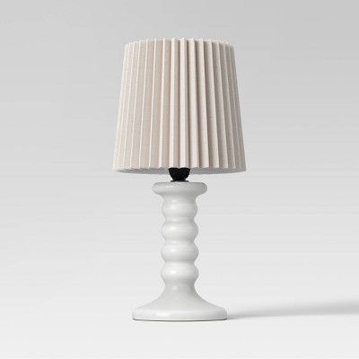 Mini Stick Table Lamp with Pleated Shade White - Room Essentials™