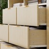 6 Drawer Dresser for Bedroom, Farmhouse Chest of Drawers with 2 Open Shelves and Fluted Doors for Living Room, Entryway - 3 of 4