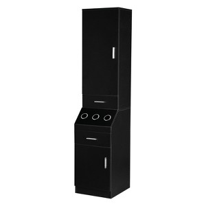 Karl Home Barber Storage Station Cabinet with 2 Drawers 2-Tier Storage Shelf Cabinet 1 Storage Cabinet - 1 of 4
