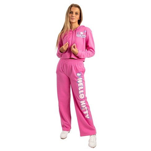 Women's Hello Kitty Long Sleeve Top & Jogger Pajama Set