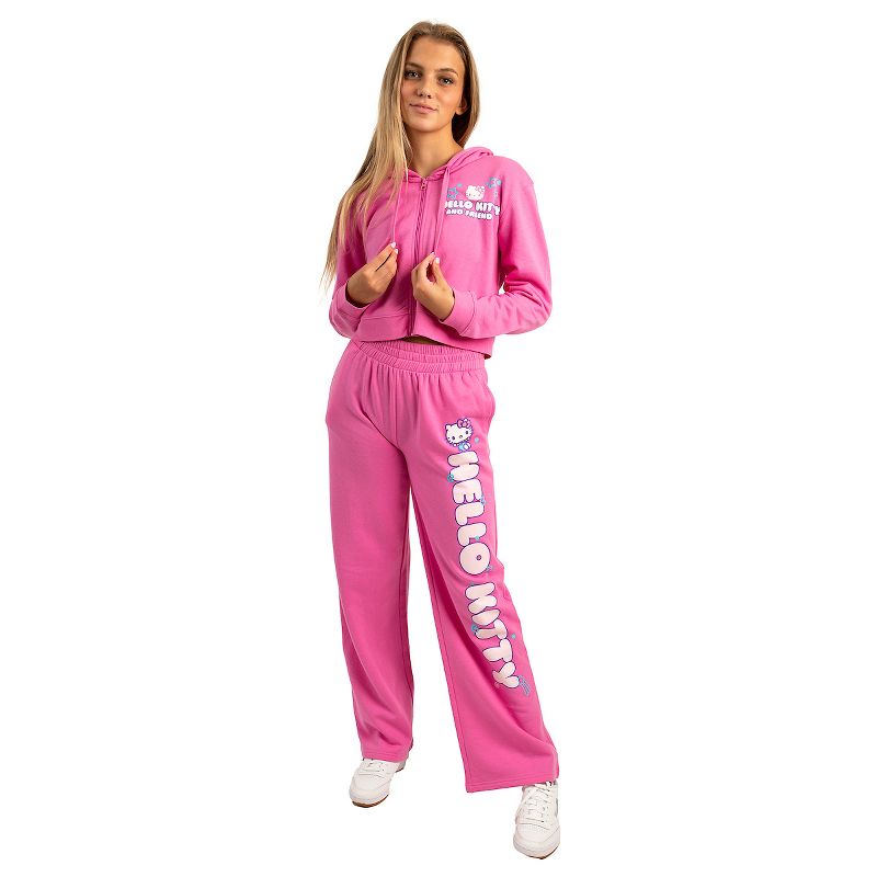 Hello Kitty Adult Zip Up Hoodie and Jogger Set, 1 of 6