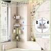 SEVOBAL Utility Storage Shelves, Height-Adjustable Shower Caddy with 4 Customizable Baskets for Bathroom Organization, Silver, 15"*4"*123" - 4 of 4