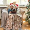 Lomsoe Christmas Flannel Throw Blanket Christmas Decorative Blankets for Home Chair Sofa Couch Bed Xmas Decor Gifts. - 4 of 4