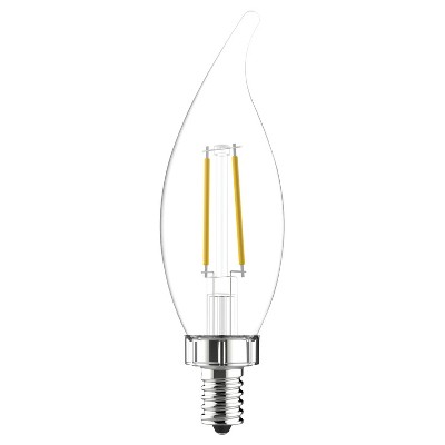 GE 4-Pack 40W Clear LED Decorative Daylight Candle Bulbs