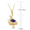 EVERLY JEWELRY | Yellow Plated Silver Enamel Bead Station Dancer Charm Necklace – Multiple color Enamel - 4 of 4