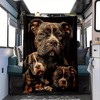 Bully Dog Pattern Flannel Fleece Blanket, All Season Cozy Nap Blanket with Bulldog Design, Christmas Gift. - 2 of 4