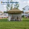 10'X10' Pop Up Canopy Tent with 3 Sidewalls, Beach Tent with One Push Setup, Outdoor Sun Shade for Parties, Camping, UPF 50+ All Weather Waterproof - 2 of 4
