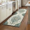 Machine Washable Boho Vintage Printed Area Rug Non Slip Stain Resistant Ultra Thin Non Shedding Foldable Throw Rug for Bedroom Kitchen - 3 of 4