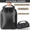 2 Pack Foldable Waterproof Travel Laundry Bags, Large + Small Sizes for Dirty Clothes & Swimsuits - 3 of 4