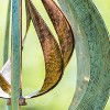 Evergreen 87.5"H Misting Wind Spinner, Copper and Verdigris Tulip - 3 of 4