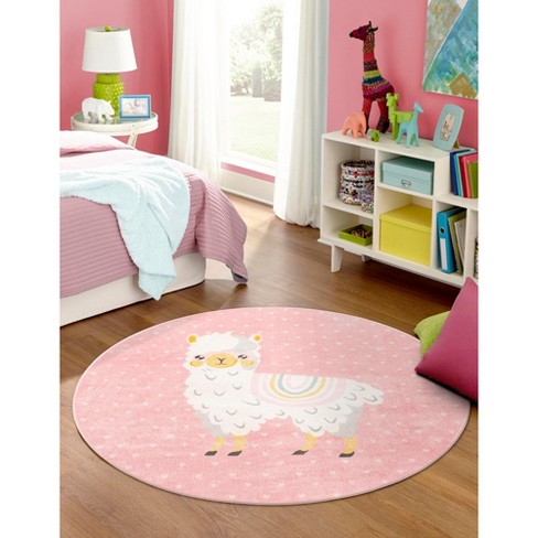 Unique Loom Whimsy Kids Collection Area Rug - Llama (5' 3