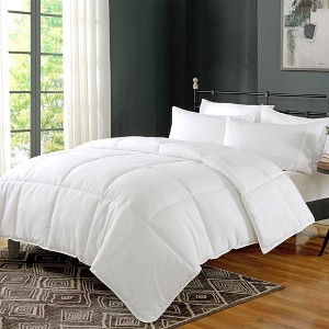 APSMILE Reversible Ultra Soft Microfiber All White Bed Comforter - 1 of 4