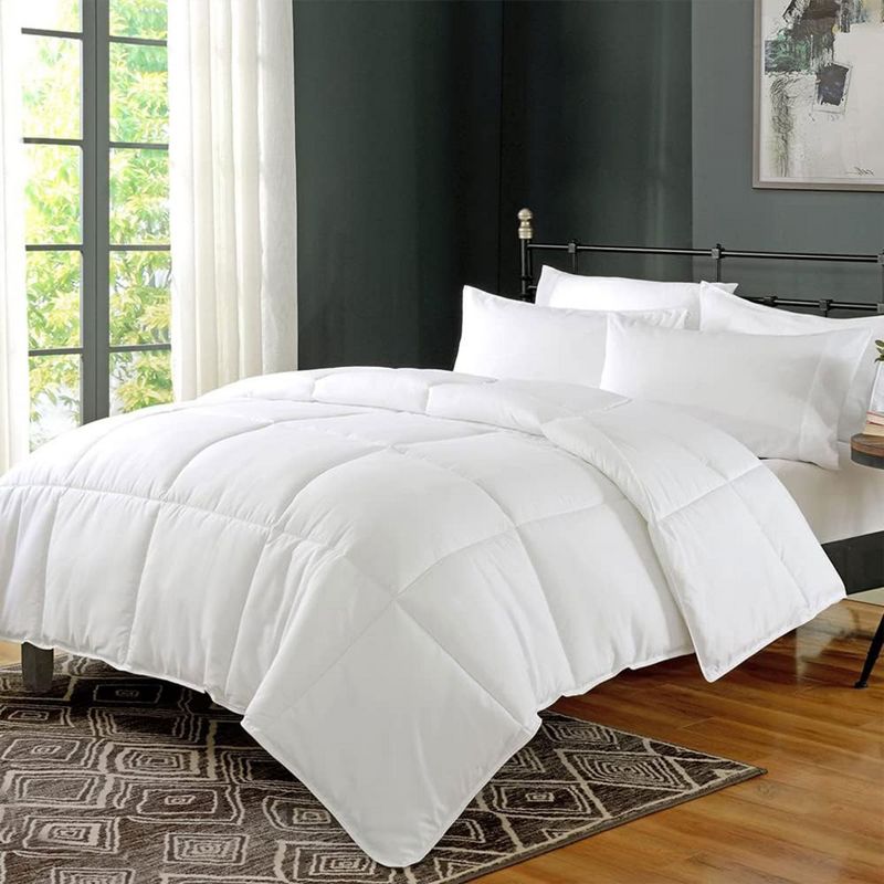 APSMILE Reversible Full/Queen Sized Bed Comforter All Season Down with Double Brushed & Pre Washed Softness, Machine Washable and Dryable, 1 of 7